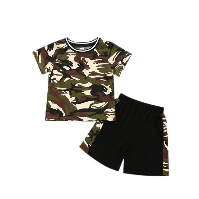 Conjunto Boy Camuflado - Tamanhos de 6 meses a 5 anos