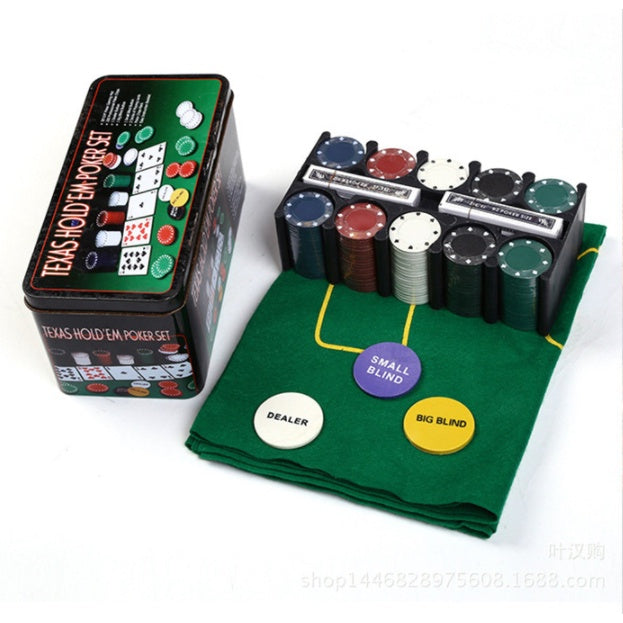 Professional Poker Game Kit with 200 Chips + 2 Decks of Cards