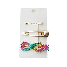 Carregar imagem no visualizador da galeria, Conjunto 3 Grampos de Cabelo Metal e Pérolas
