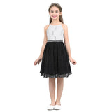 Pink Sleeveless Lace Dress for Girls