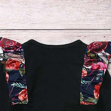 Carregar imagem no visualizador da galeria, Conjunto Floral Body Babados + Faixa - Tamanhos de 0 a 18 meses
