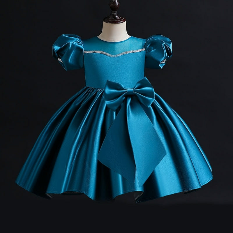 Short Party Dress in Various Colors, Sizes 1 to 12 Years