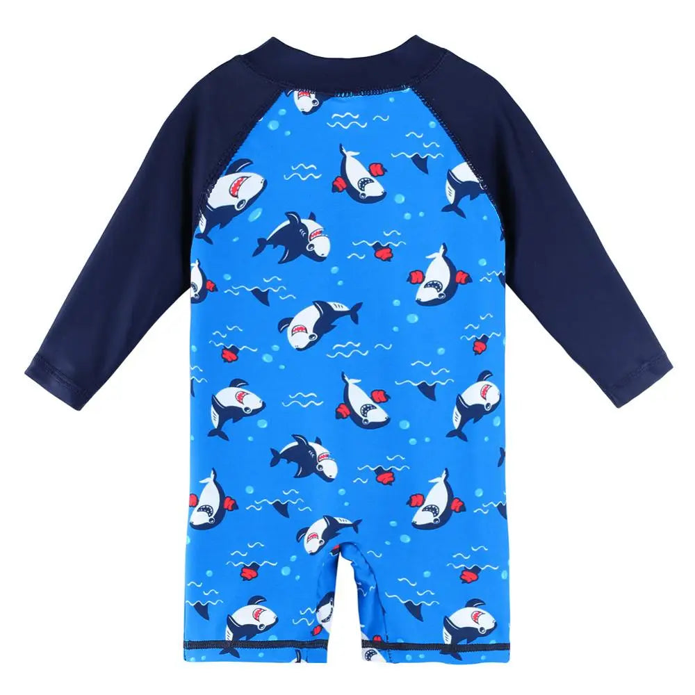 Swimsuit for Boys from Newborn to 6 Years Old with Shark Design and UV50+ Protection