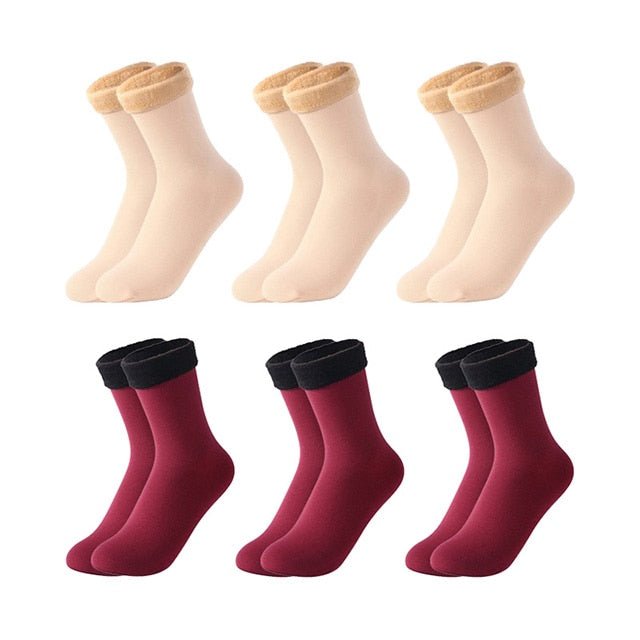 Kit with 6 Pairs of Women's Thermal Socks