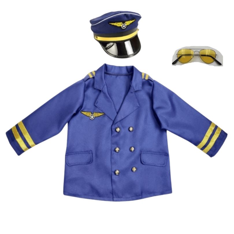 Kids Pilot Costume with Accessories
