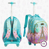 3-in-1 Kit: Rolling Backpack + Lunchbox + Pencil Case