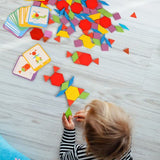 Educational Tangram Kit (155 Wooden Pieces)