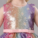 Rainbow Princess Dress for Kids Parties