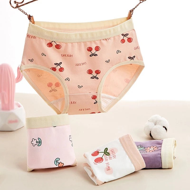 Set of 4 Kids Panties 100% Cotton -