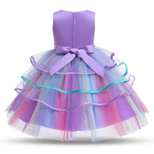 Carregar imagem no visualizador da galeria, Vestido Fantasia Unicórnio Flores Violeta
