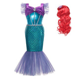 Enchanted Ariel Costume Dress – The Little Mermaid + Wig