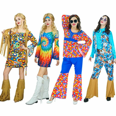 Fantasia Paz e Amor Geração Hippie Feminina
