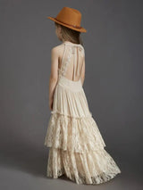 Short-sleeved lace dress for Kids.