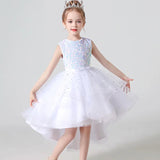 Kids Party Dress with Lace and Sequins