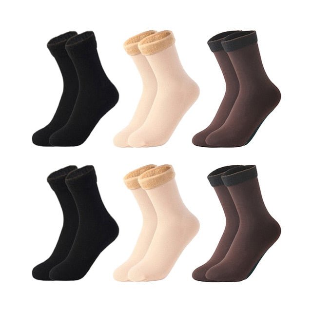 Kit with 6 Pairs of Women's Thermal Socks
