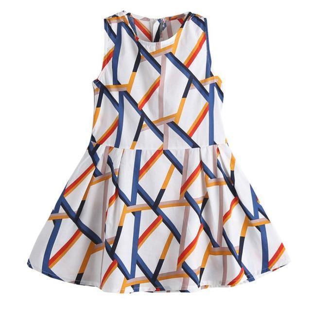 Fashion Dress with Geometric Print