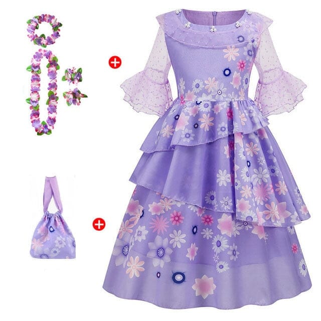 Costume Dress Isabela Madrigal Encanto + Accessories