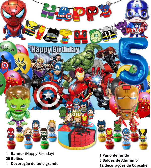 Avengers Birthday Decoration Kit