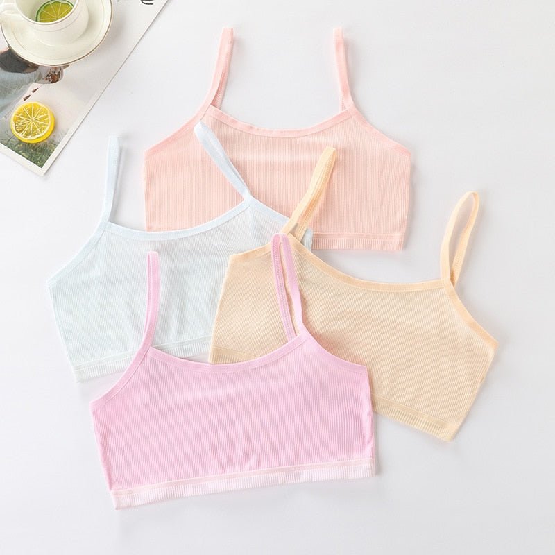 Set of 4 Girls' Bra Tops -