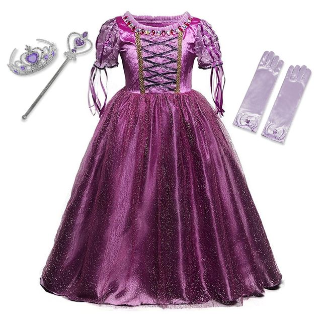 Luxury Rapunzel Costume Dress – Royal Ball + Accessories