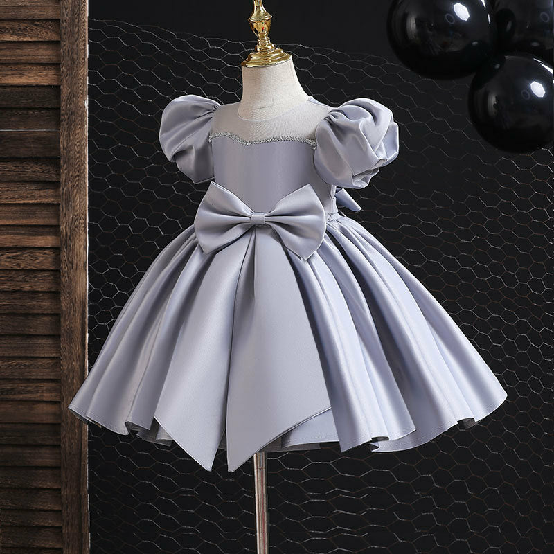 Short Party Dress in Various Colors, Sizes 1 to 12 Years