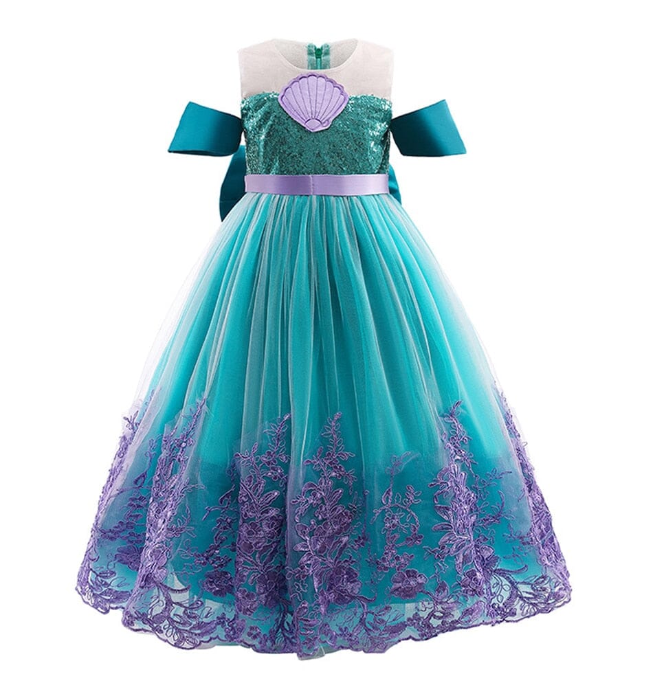 Luxury Princess Ariel Costume Dress + Wig – Kids