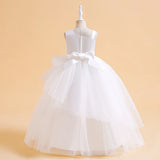 Long Lace Party Dress for Girls, Rose