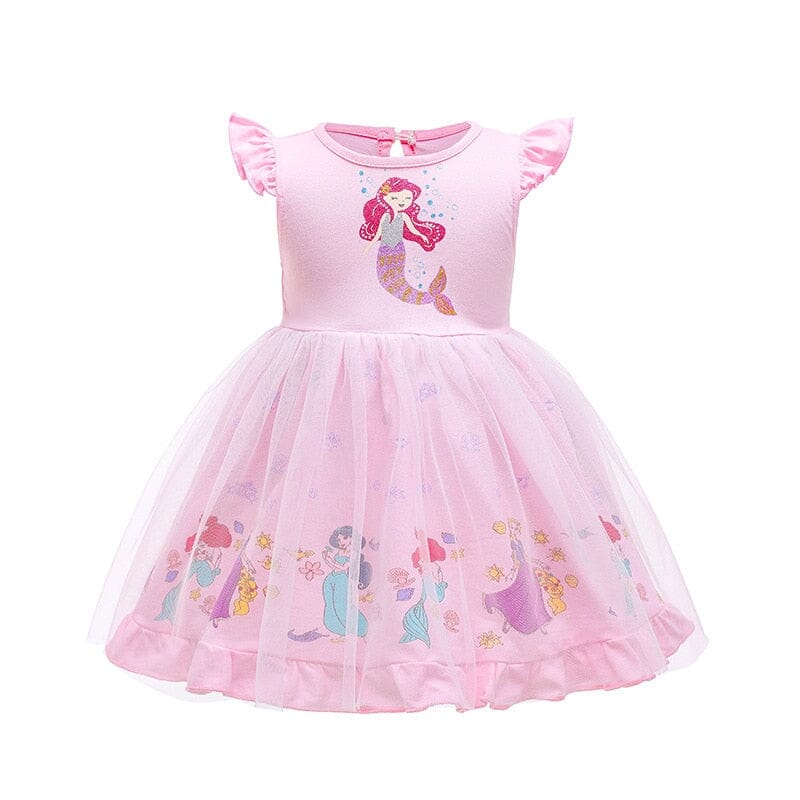 Kids Princess Ariel Pink Dress
