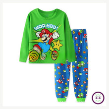 Carregar imagem no visualizador da galeria, Pijama Infantil Manga Longa Super Mario Bros
