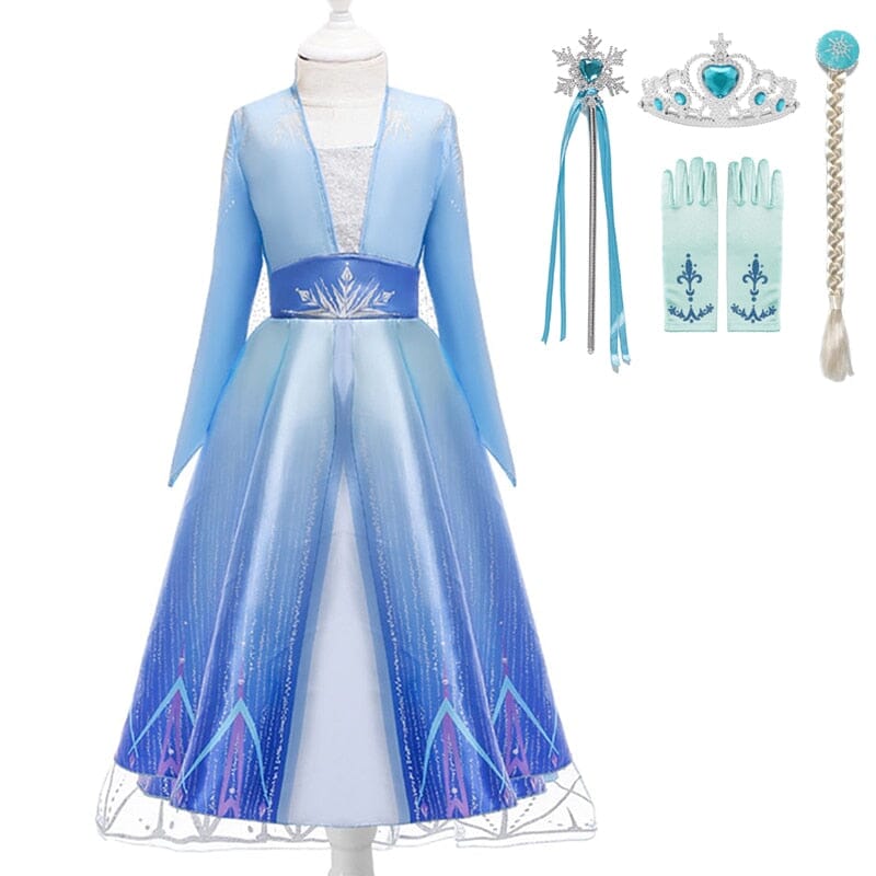 Vestido Fantasia Elsa Frozen Reino Encantado - Completo