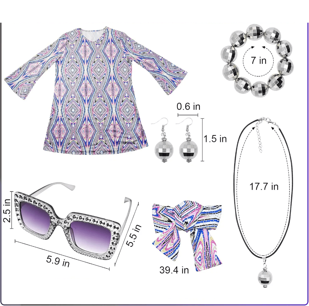 Women's Flashback Disco Costume Set