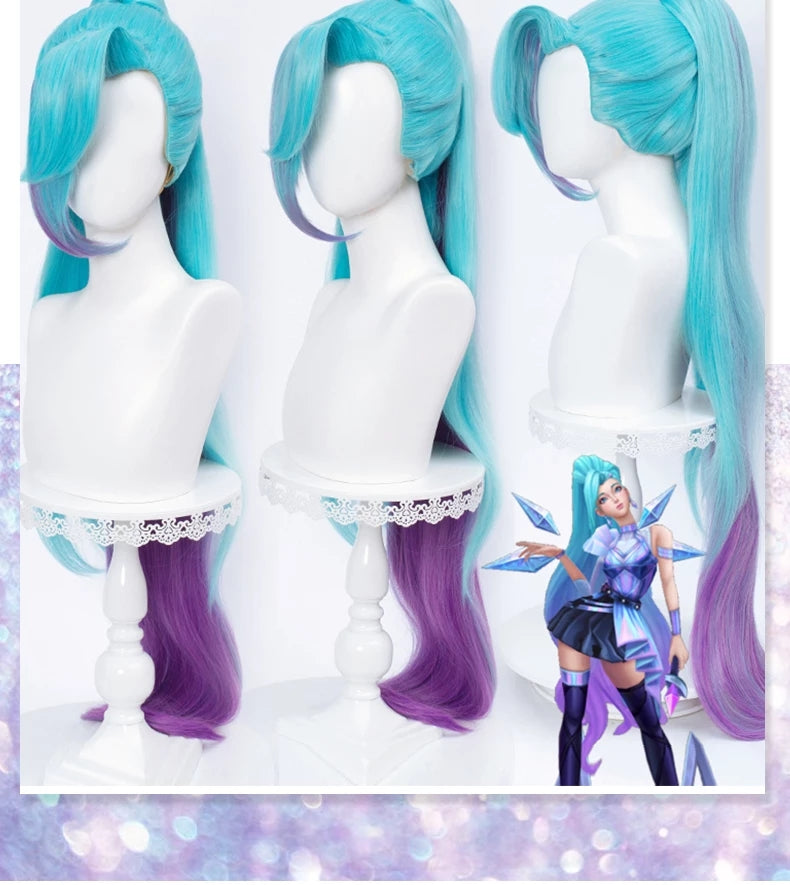Seraphime LOL KDA Wig, Blue and Lilac