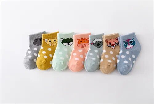 Kit with 7 Pairs of Baby Socks