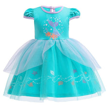 Upload image to gallery viewer, Ariel Mermaid Dress, Cyan, for Children 
