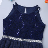Pink Sleeveless Lace Dress for Girls
