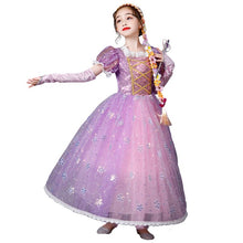 Carregar imagem no visualizador da galeria, Vestido Fantasia Rapunzel Super Luxo + Acessórios
