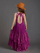 Short-sleeved lace dress for Kids.