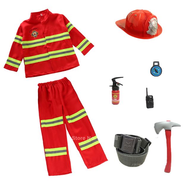 Firefighter Uniform Costume II + Accessories
