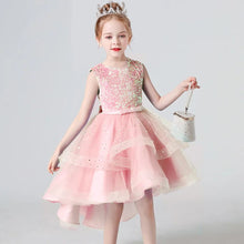 Carregar imagem no visualizador da galeria, Vestido de Festa Infantil com Renda e Lantejoula
