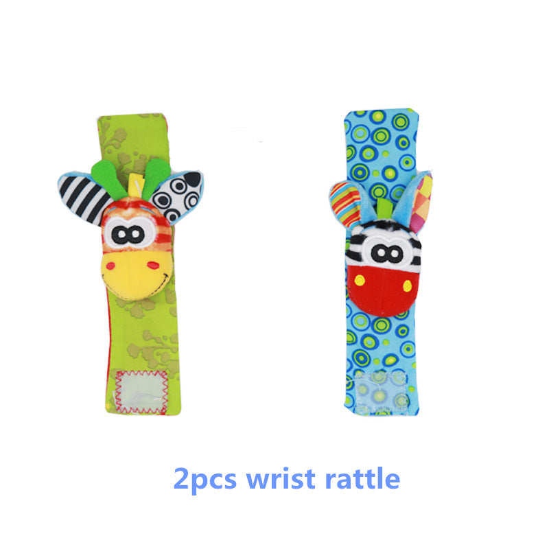 Socks or bracelets with rattles