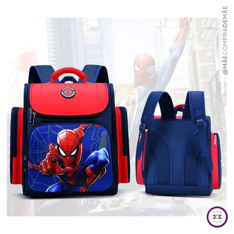 Mochila Escolar Super Heróis | Homem Aranha ou Capitão América