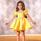 Short Party Dress in Various Colors, Sizes 1 to 12 Years