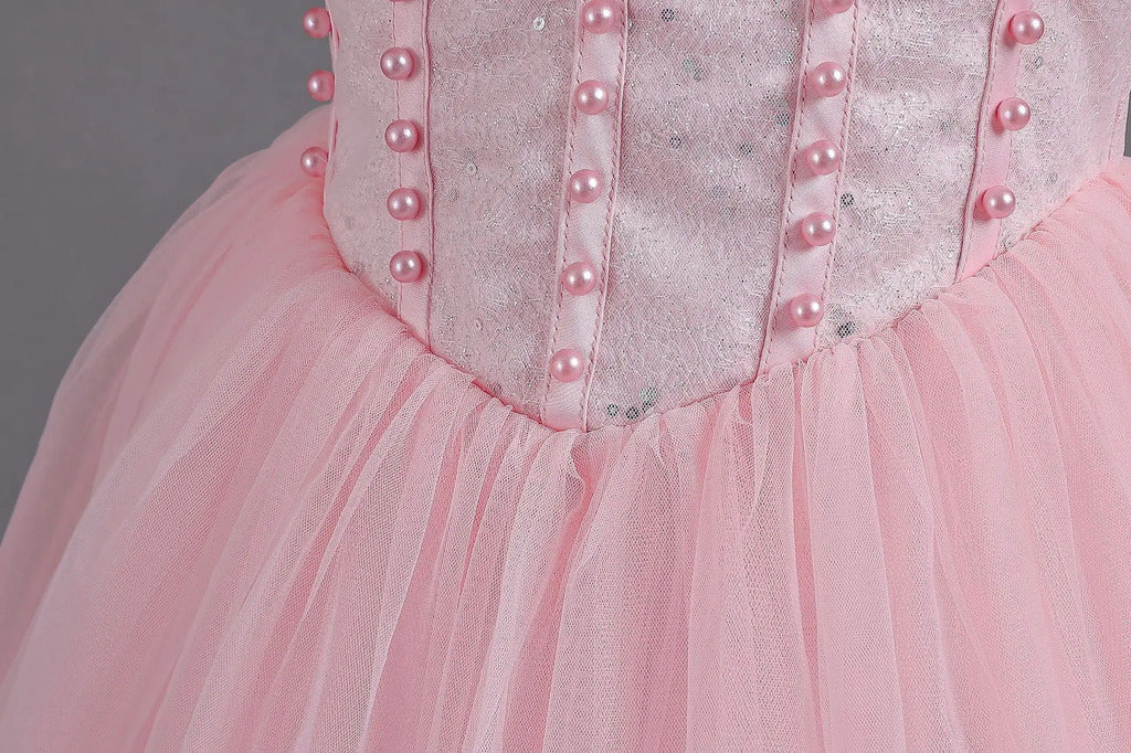 Elegant Bubble Sleeve Dress for Kids Parties and Graduations