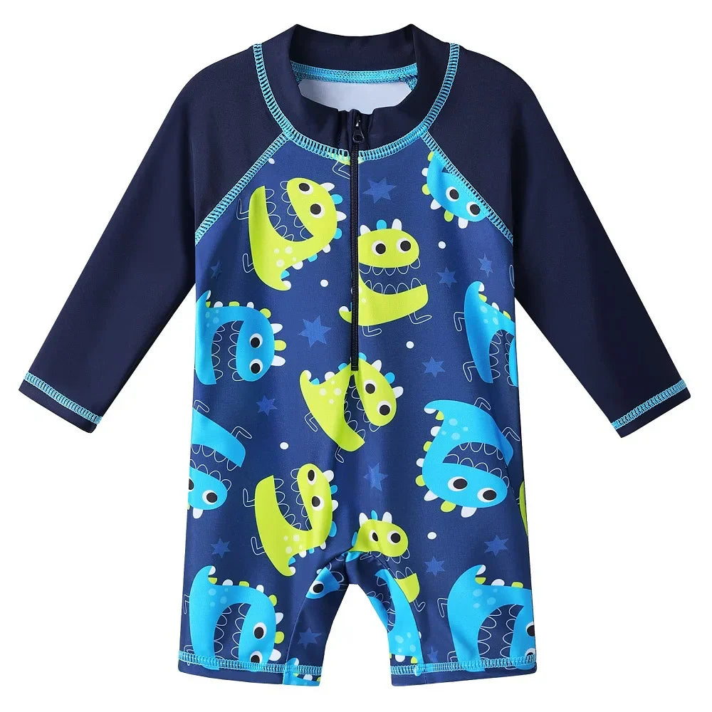 Swimsuit for Boys from Newborn to 6 Years Old with Sea Monster Design and UV50+ Protection