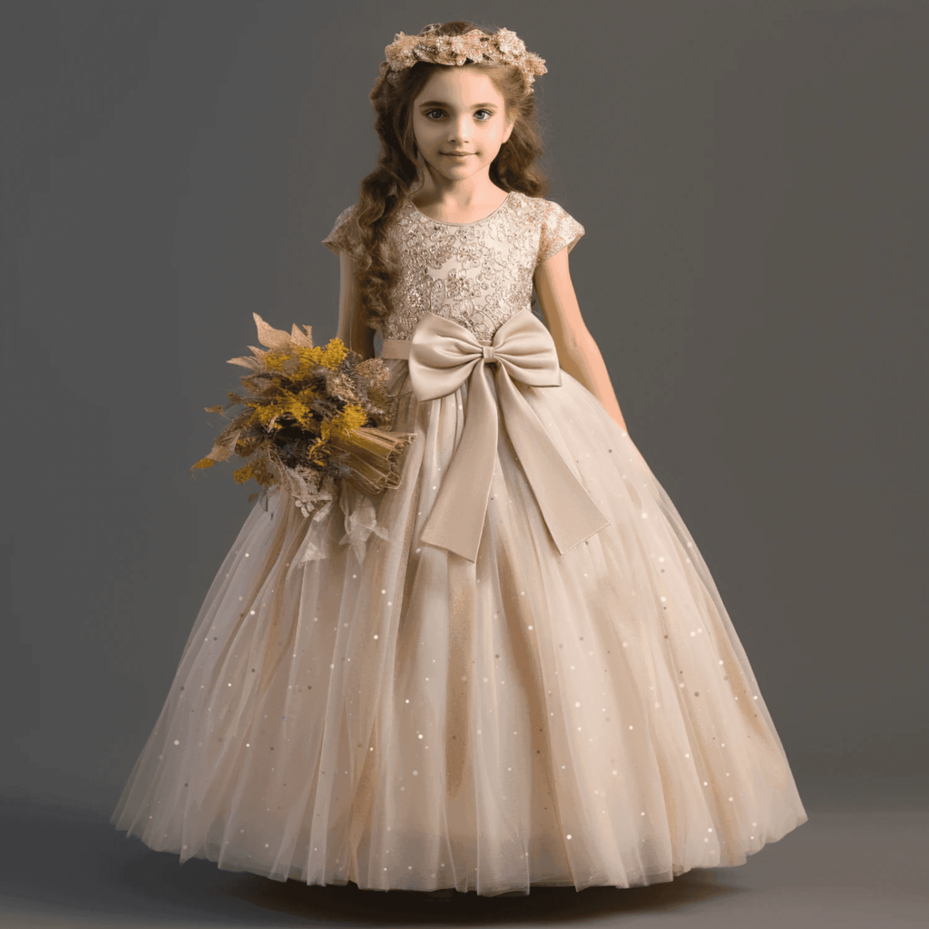Elegant Lace Dress for Kids, Perfect for Parties and Events