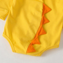 Carregar imagem no visualizador da galeria, Body Unissex com Capuz e Costas de Dinossauro - Tamanhos de 0 a 2 anos
