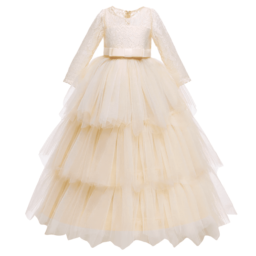 Kids Lace Dress with Long Sleeves