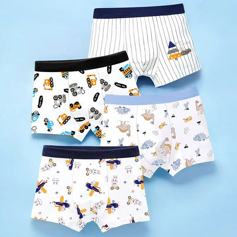 Set of 4 Kids Underwear 100% Cotton