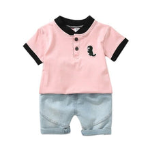 Carregar imagem no visualizador da galeria, Conjunto Dinossauro Bordado - Tamanhos de 6 meses a 5 anos.
