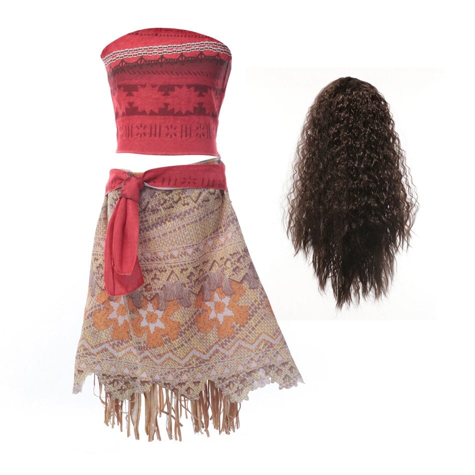 Luxury Princess Moana Costume with Wig